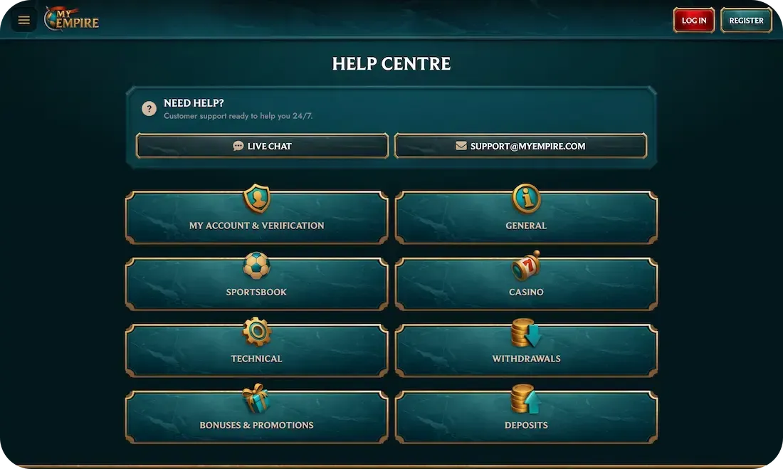 Myempire support